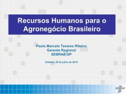 Recursos Humanos para o Agronegócio Brasileiro
