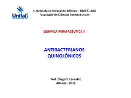 antibacterianos quinolônicos - Unifal-MG