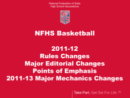 2011-12NFHSBasketballRulesChanges