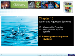 15.3 Heterogeneous Aqueous Systems