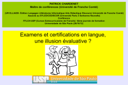 Examens et certifications en langue, une illusion évaluative