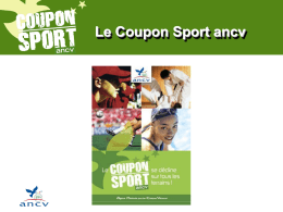 diaporama de présentation de l`opération Coupon Sport