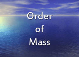 Order of Mass PowerPoint