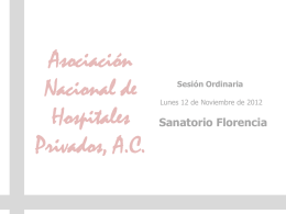 (Octubre, 2012). - Asociación Nacional de Hospitales Privados