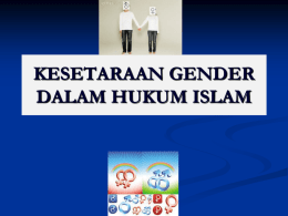 gender dalam hukum islam - Masjid DARUL IMAN Kota Pekalongan