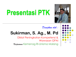Pak Kirman slide PTK - mgmp pai smp kota malang