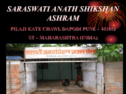 Sarswati Anath Shikshan Ashram Pillaji kate chawl Dapodi Pune