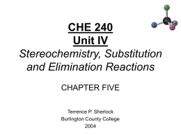Stereochemistry - chemistry