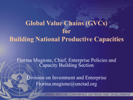 Global Value Chains - UNCTAD Paragraph 166 Course
