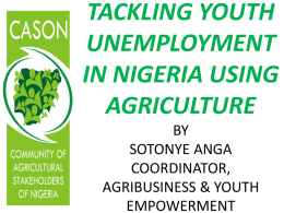 tackling youth unemployment in nigeria using agriculture