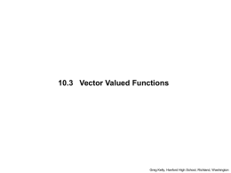 Vector-Valued Functions