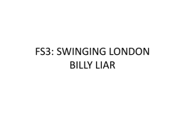 FS3: SWINGING LONDON BILLY LIAR