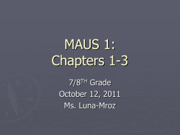 MAUS 1: Chapters 1-2