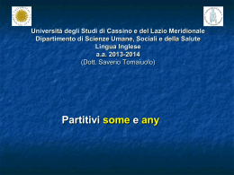 Esempi - Università degli Studi di Cassino
