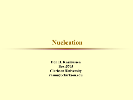 Nucleation - Clarkson University