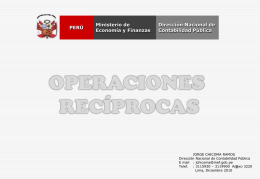 Operaciones Recíprocas - Ministerio de Economía y Finanzas