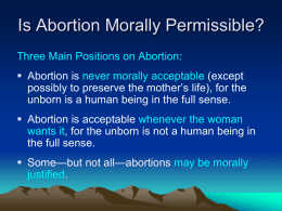 Abortion Is Morally Permissible