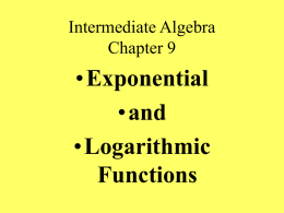 Intermediate Algebra Chapter 10