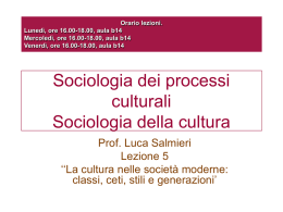 lezione 5 2010 - Universit&agrave; di Roma Sapienza: Facolt&agrave; di