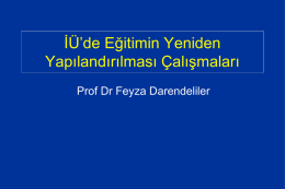 F.Darendeliler - İstanbul Üniversitesi