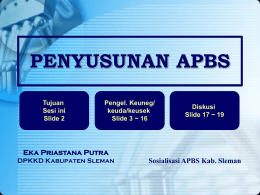 Penyusunan APBS - UPT Pelayanan Pendidikan Kecamatan Depok
