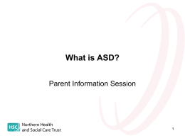 What is ASD? - Living and Learning Together