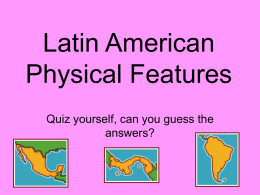 South America Physical Features