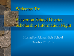 PowerPoint - Beaverton School District