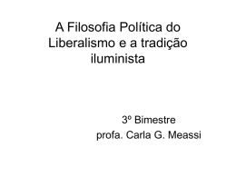 A Filosofia Política do Liberalismo e a tradição iluminista