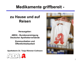 Medikamente griffbereit - Bundesvereinigung Deutscher