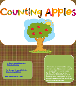 free Counting Apples Power Point