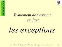 Les exceptions - François Bonneville