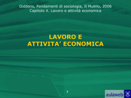 LAVORO E ATTIVITA` ECONOMICA