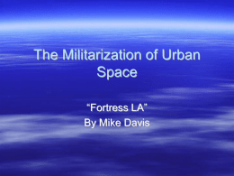 Lecture 5 Urban Planning and the end of Public Space