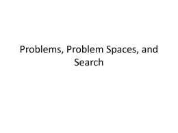 Problems, Problem Spaces, and Search