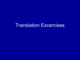 Translation Exercises
