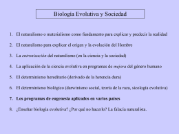 Clase 11 - Biología evolutiva y sociedad - FCEN