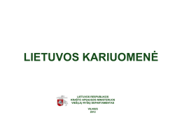 LIETUVOS KARIUOMENĖ - Krašto apsaugos ministerija