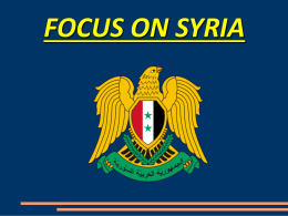 Παρουσίαση της οικονομίας της Συρίας