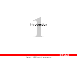Oracle Database 10g: Administration Workshop II