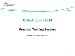 Practical Training Presentation Autumn 2014