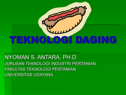 Teknologi Daging 1 - Blog Universitas Udayana