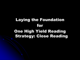 What Is Close Reading?