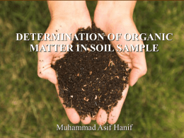 Organic-matter - Dr. Muhammad Asif Hanif