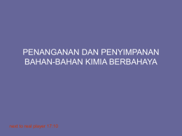 penanganan dan penyimpanan bahan