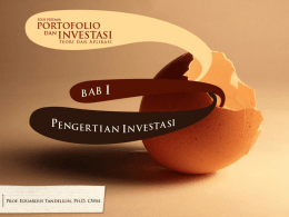 Portofolio & Investasi Bab 1