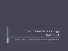 Principles of Sociology SOC-201