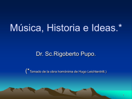 Música, Historia e Ideas.* - Letras