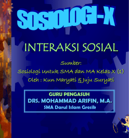 X 7 Interaksi Sosial - SMA Darul Islam Gresik