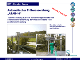 HST - Dresden Group Automatischer Trübwasserabzug „ATAB-10“